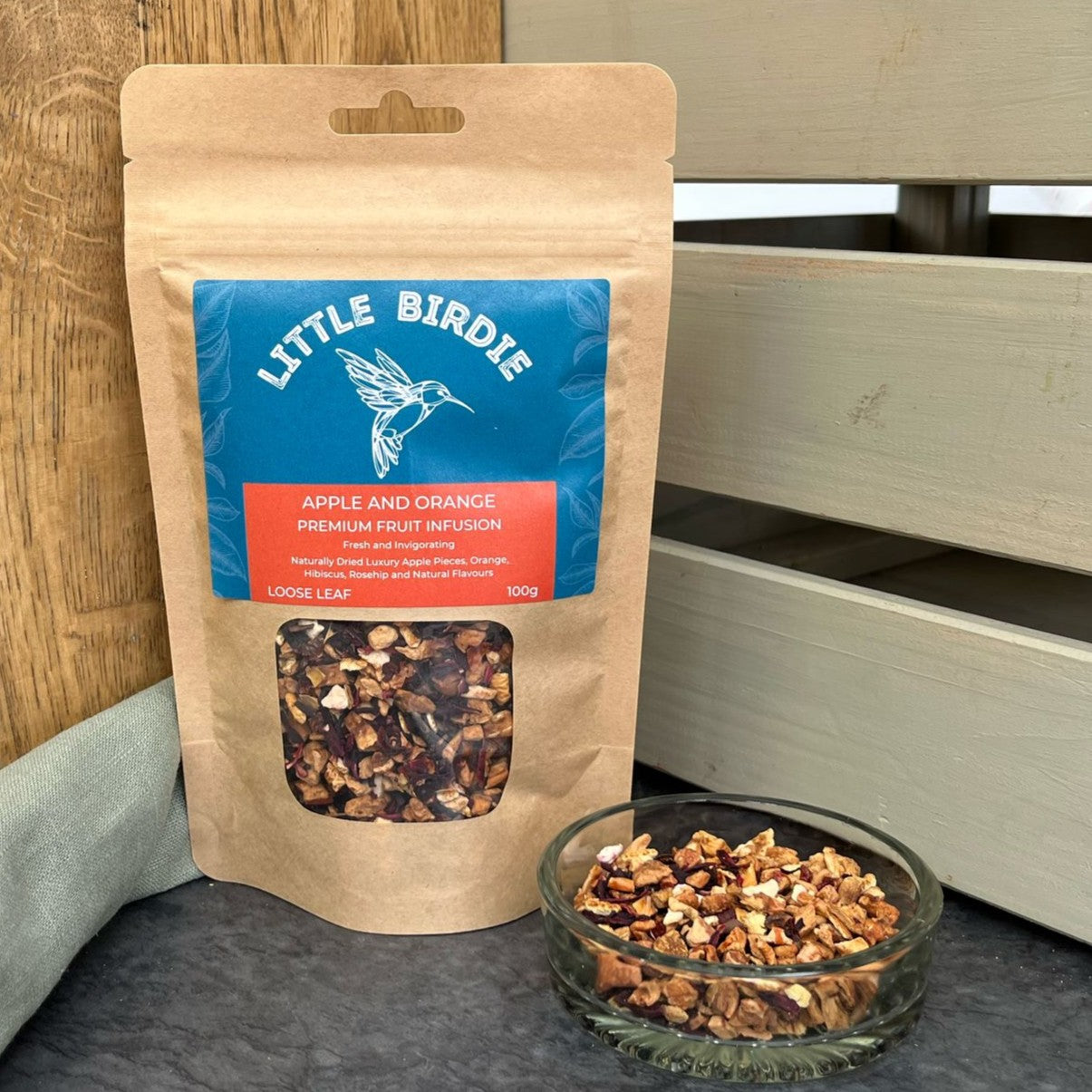 Apple & Orange Premium Fruit Tea 100g Pouch